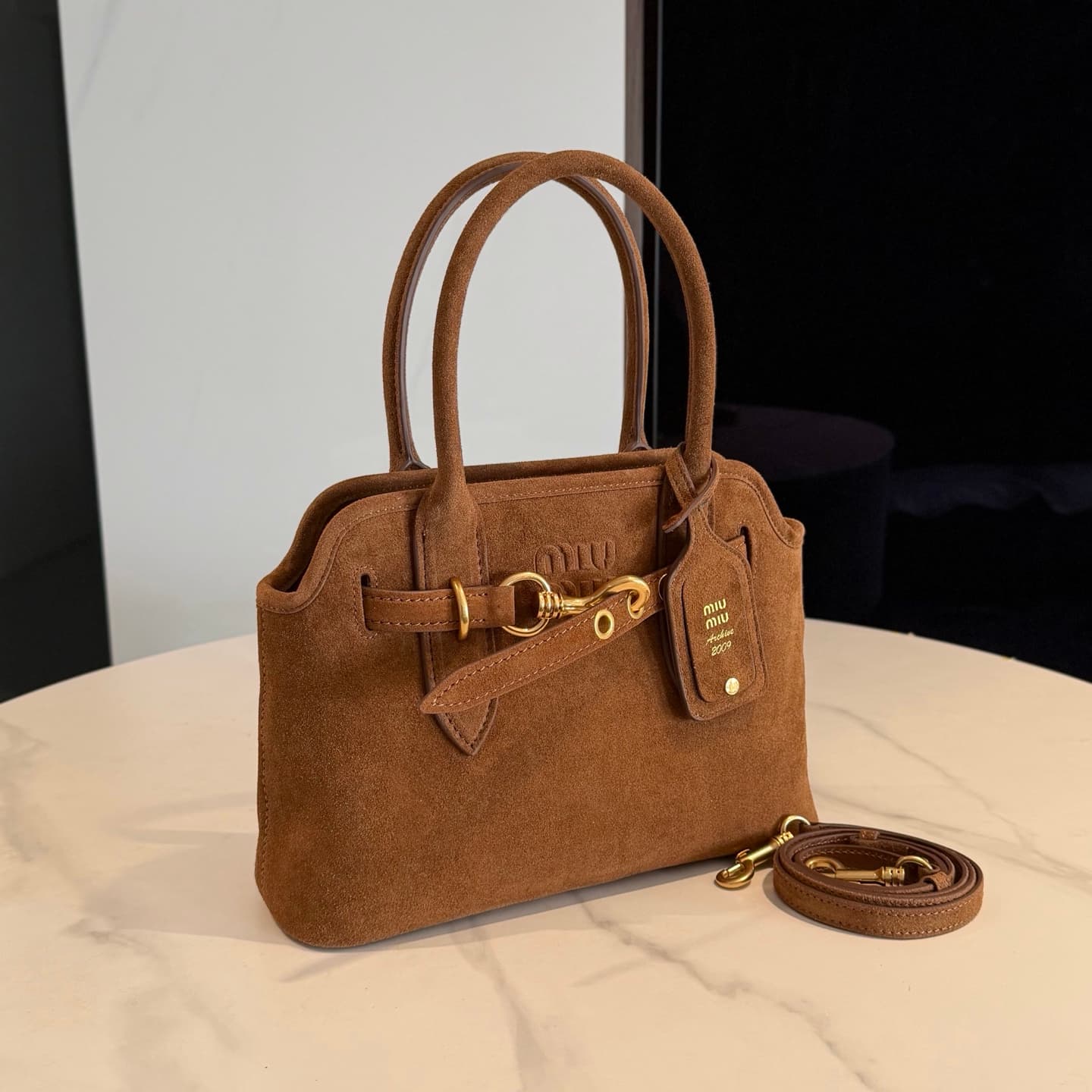 Aventure suede leather bag alternate view