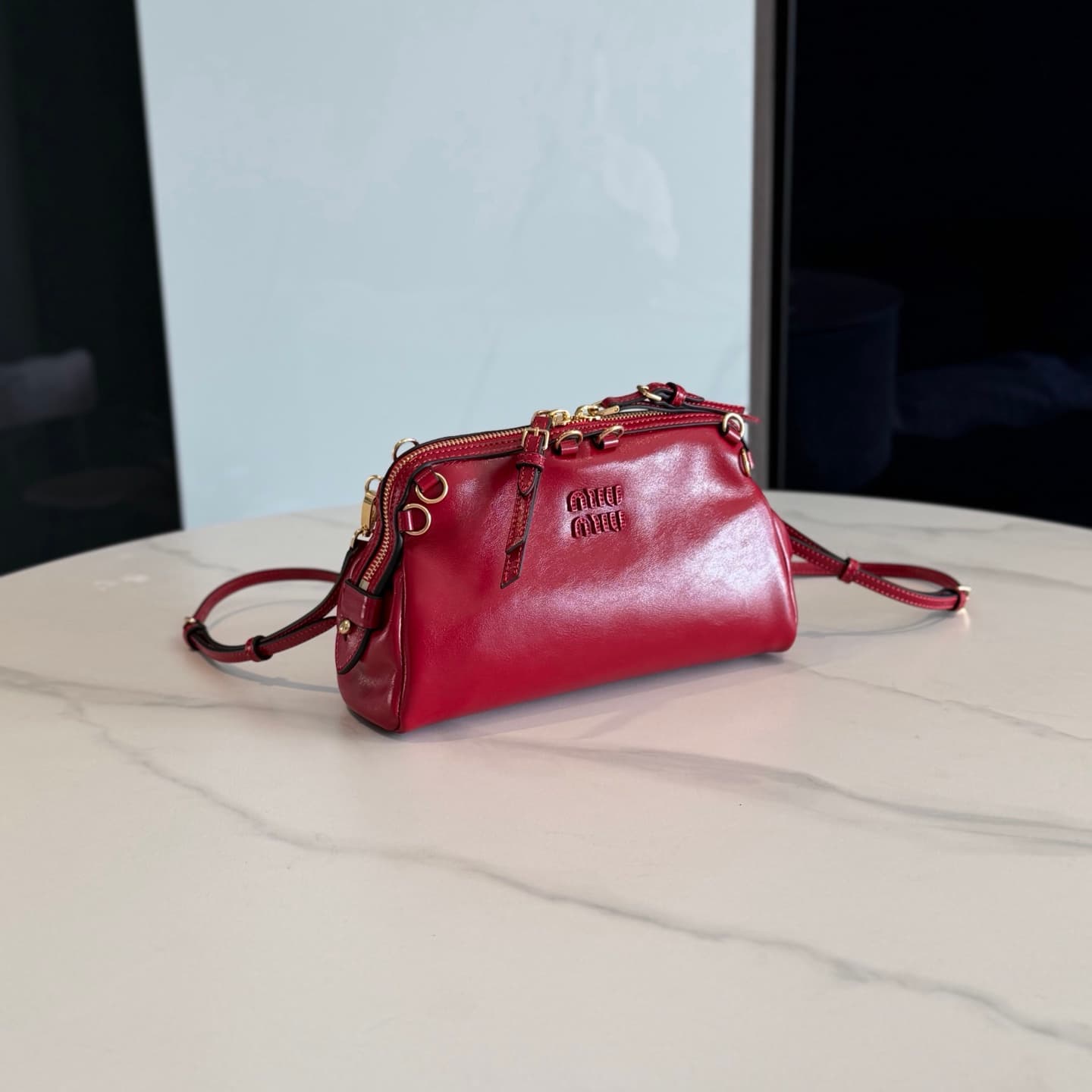 Caprice leather clutch alternate view