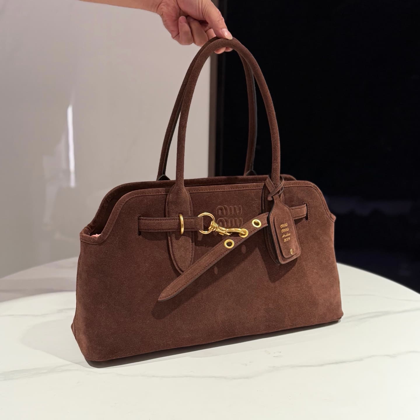 Aventure suede bag alternate view