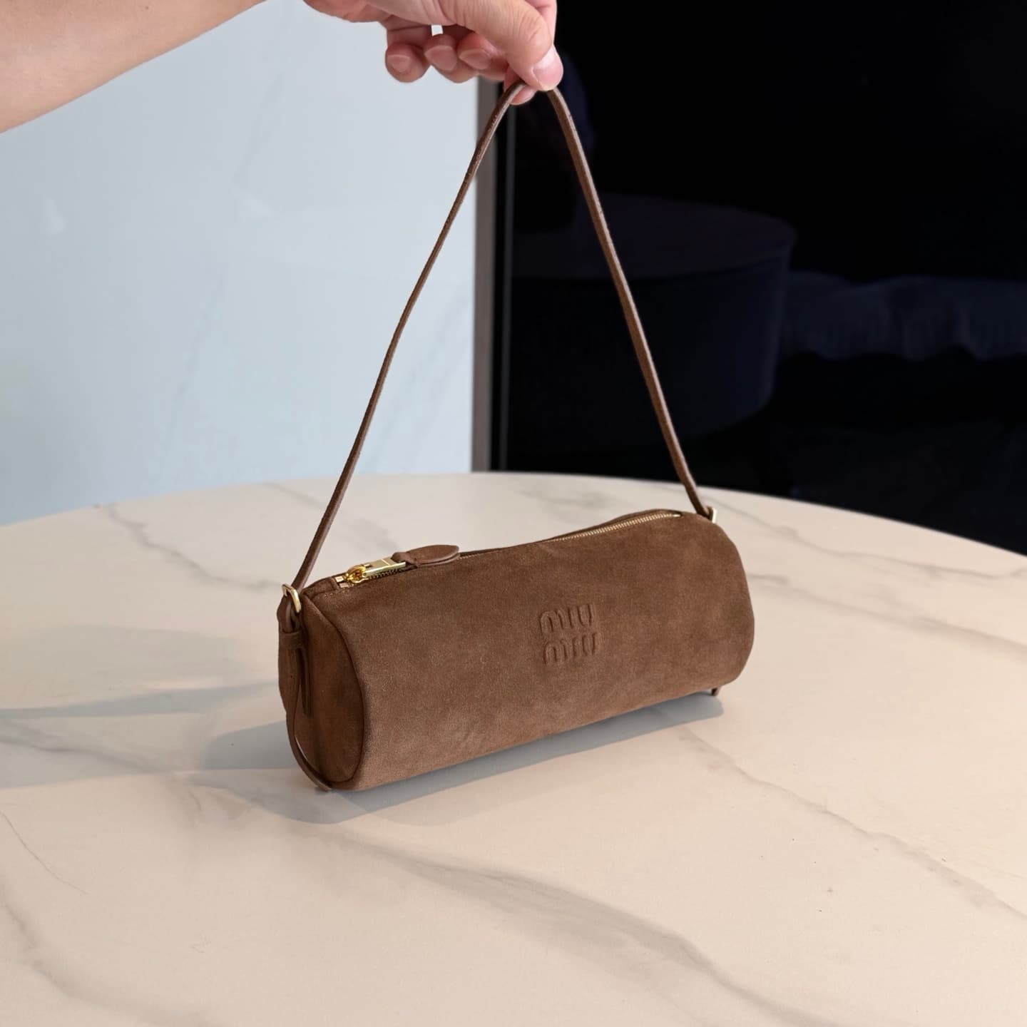 Suede pouch alternate view